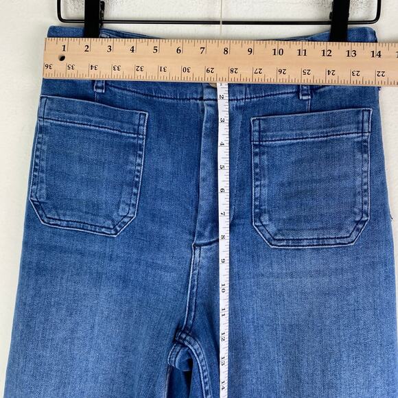 Maeve The Colette Crop High-Rise Wide-Leg Jeans Size 27 Blue - Picture 13 of 14